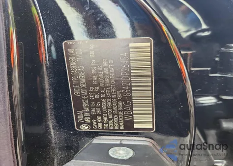 2001 BMW 740 Il z USA, uszkodzony, nr VIN WBAGH83421DP26454